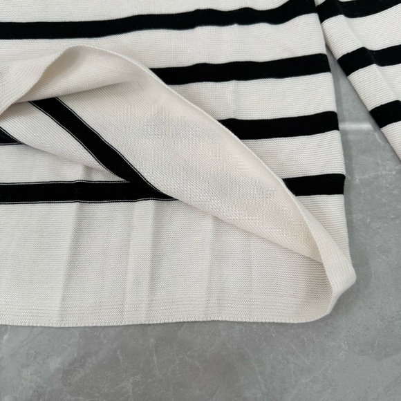 Women’s Uniqlo 3D Knit Seamless Cotton Crew Neck Pullover Striped Sweater Small - Picture 7 of 16